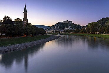 View of Salzburg, Austria in the early morning