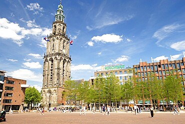 Martinitoren, Martiniturm, church tower of the Martinikerk, Groningen, Netherlands