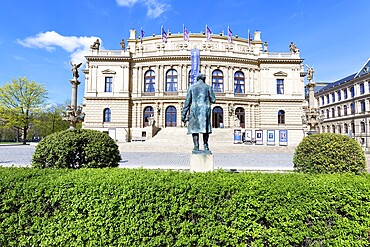 Rudolfinum neo renaissance building known as Prague Concert Hall, Jan Palach Square, Prague, Bohemia, Czech Republic, Europe