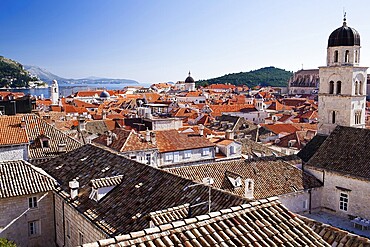 Dubrovnik old town over the roofs