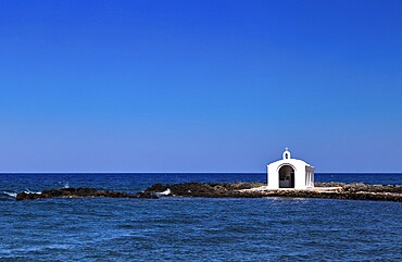 Chapel in the sea in Georgioupolis, Crete