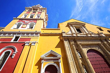 Columbia, Unesco site, colorful Cartagena Walled City Cuidad Amurrallada in historic city center