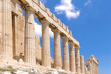 Greece, Ancient landmark citadel Acropolis in Athens, a UNESCO site, Europe