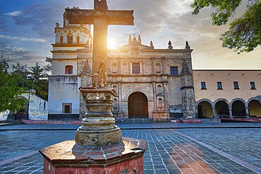 Parish of San Juan Bautista on Hidalgo square in Coyoacan