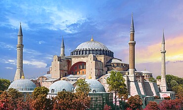 Hagia Ayasofya Sophia Grand Mosque in Istanbul, one of the main tourist city attractions and travel destinations in Turkey