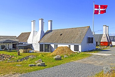 Fish smokehouses, herring smokehouses, Hasle, Baltic Sea island of Bornholm, Denmark, Europe