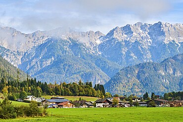 Mountains in autumn colours, Berchtesgaden Alps, Berchtesgaden National Park, Berchtesgadener Land, Upper Bavaria, Bavaria, Germany, Europe