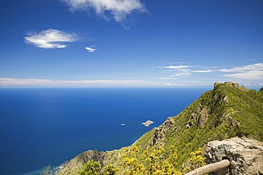 Panorama of Cabezo del Tejo, coast near Taganana, Anaga Mountains, Anaga, Tenerife, Northeast, Canary Islands, Canary Islands, Spain, Europe