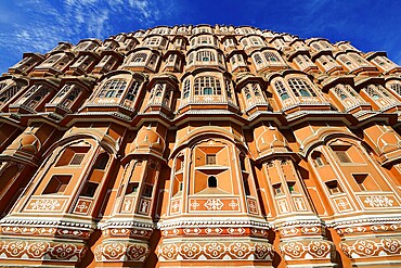 Facade, Hawa Mahal, Palace of the Winds, Jaipur, Rajasthan, India, Asia