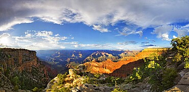 View of the Grand Canyon, viewing point Mather Point, South Rim, Grand Canyon, at Tusayan, Arizona, USA, North America