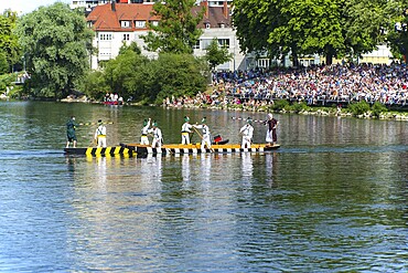 Fischerstechen on the Danube, old custom in Ulm, Swabian Alb, Baden-Württemberg, Germany, Europe