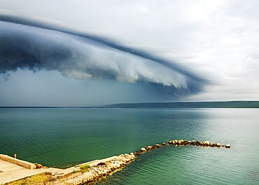 Storm cloud at the sea in Croatia