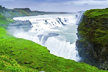 Famous Gullfoss Waterfalls in the canyon of the Hvita river in southwest Iceland