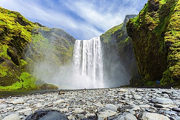 The Skógarfoss waterfall in southern Iceland