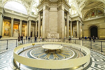 Foucault pendulum, Pantheon, le Panthéon, monument in neoclassical style, 5th district, Paris, France, Western Europe, Europe