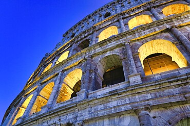 Colosseum in rome, photo as a background in old italian roman capital city, rome, italy