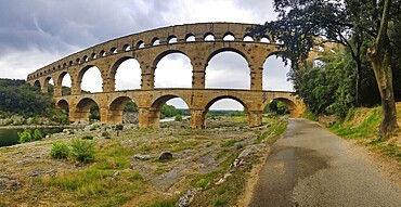 Pont du gard, photo as a background, digital image