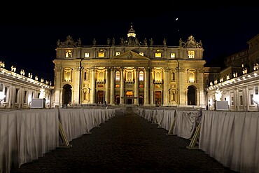 Vatican entrance during night