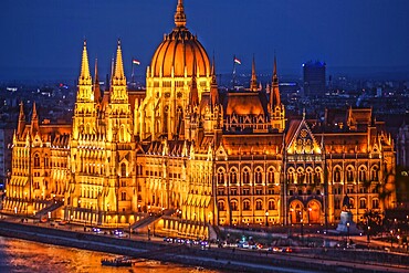 Hungary Parliament (from the fort of Budapest fishermen). Shooting Location: Hungary, Budapest