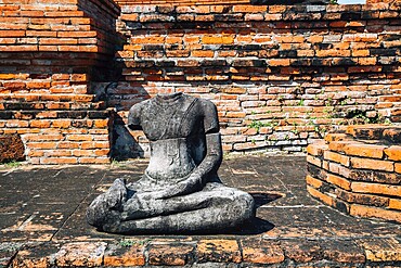 Buddha statue in Wat Maha That, Ayutthaya, Thailand, Asia