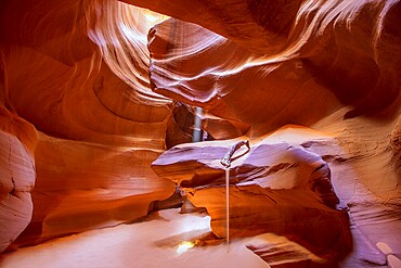 Antelope Canyon Arizona sand waterfall on Navajo land near Page