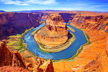 Arizona Horseshoe Bend meander of Colorado River in Glen Canyon