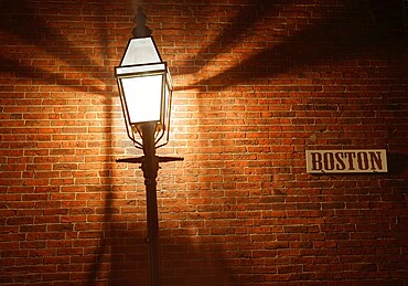 Acorn street Beacon Hill cobblestone Boston in Massachusetts USA