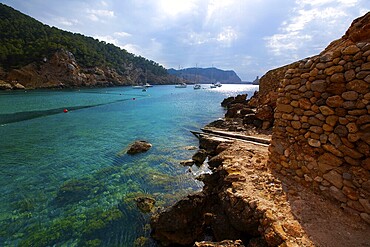 Ibiza Port de Benirras at Balearic Islands of Spain