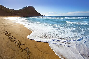 Cala Pilar beach in Menorca Alfuri de Dalt at Balearic Islands of Spain