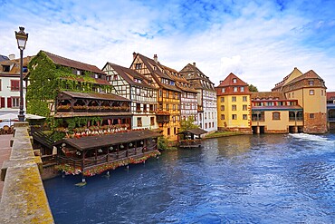 Strasbourg la Petite France in Alsace half timbered houses