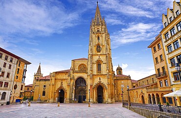 Oviedo Cathedral in Asturias of Spain