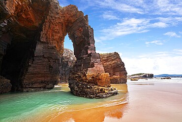 Playa las catedrales Catedrais beach in Ribadeo Galicia of Lugo Spain