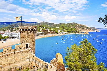 Tossa de Mar castle in Costa Brava of Catalonia Spain