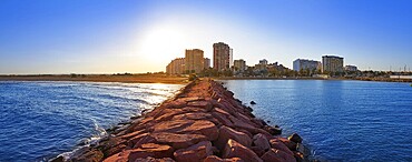 Pobla Puebla de Farnals beach and Massamagrell in Valencia of Spain