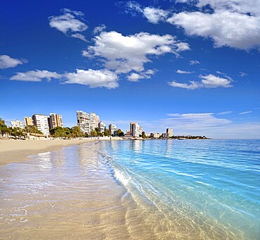 Albufereta beach of Alicante in Costa Blanca of Spain