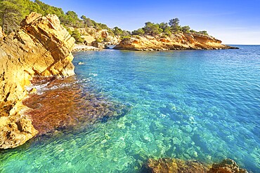 Ametlla L'ametlla de mar beach illot in Costa dorada of Tarragona in Catalonia