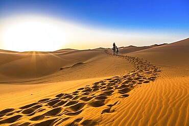 Merzouga in the Sahara Desert in Morocco