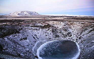 The beautiful Kerid Crater in Iceland, Europe, Iceland