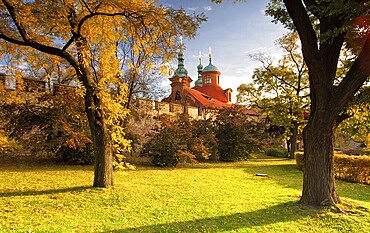 Temple of St.Lawrence in Petrin garden in Prague