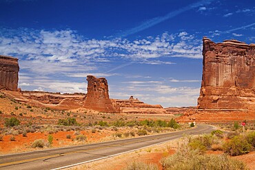 Scenes from famous Arches National Park, Moab, Utah, USA