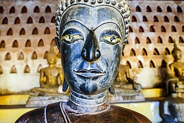 Statue of buddha in thailand, digital photo picture as a background, taken in Sisaket temple laos, asia, taken in Sisaket temple, luang prabang, laos, asia