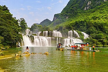 Typical Vietnamese landscape in spring with green vegetation