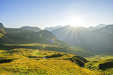Sunrise in the Mountains at Hochalpenstraße, view from Fuscher Lacke, Pinzgau, Salzburg, Austria