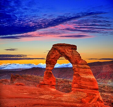 Arches National Park Delicate Arch sunset in Moab Utah USA photo mount