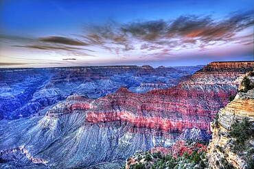 Arizona sunset Grand Canyon National Park Mother Point in USA