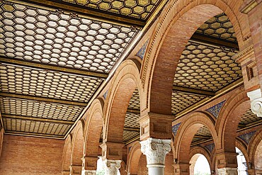 Seville Sevilla Plaza de Espana arcade Andalusia Spain square
