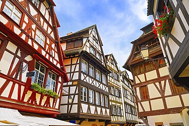 Strasbourg la Petite France in Alsace half timbered houses