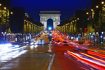 Arc de Triomphe in Paris Arch of Triumph sunset at France