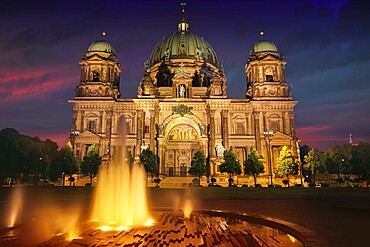Berlin Cathedral Berliner Dom at sunset in Germany