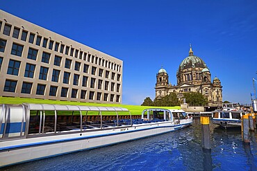 Berlin Cathedral Berliner Dom from Spree river in Germany